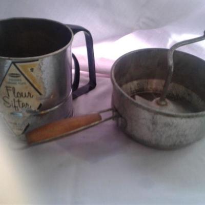 Vintage flour sifters