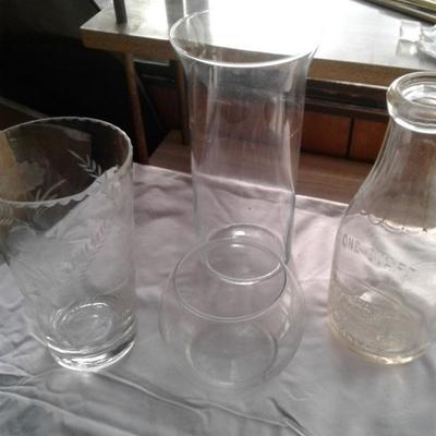 Clear glass lot