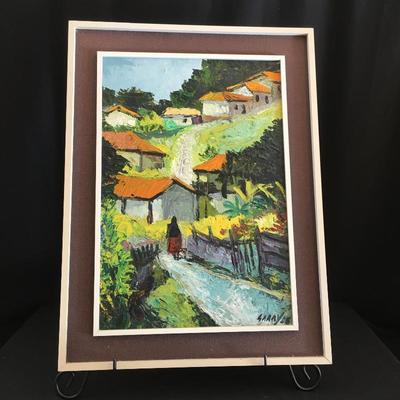  Lot 199 - Central American Artwork & Lamp