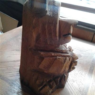 Carved wooden bear