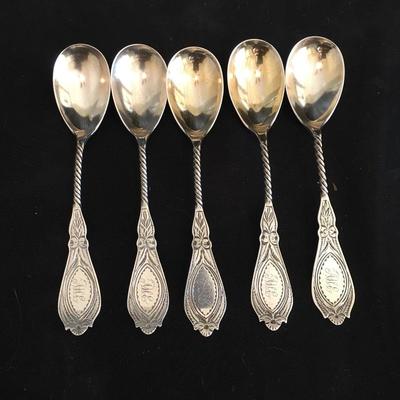 Lot 202 - Sterling Spoon & Fork Sets
