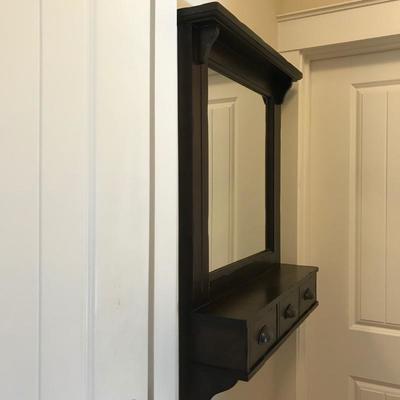 Lot 204 - Pottery Barn Entryway Organizer Mirror