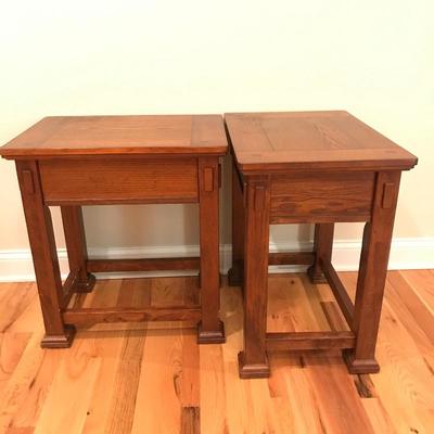 Lot 209 - Two Modern Arts & Crafts Style Side Tables 