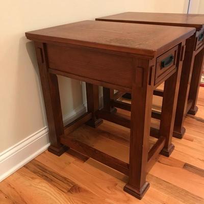Lot 209 - Two Modern Arts & Crafts Style Side Tables 