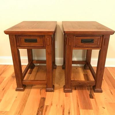 Lot 209 - Two Modern Arts & Crafts Style Side Tables 