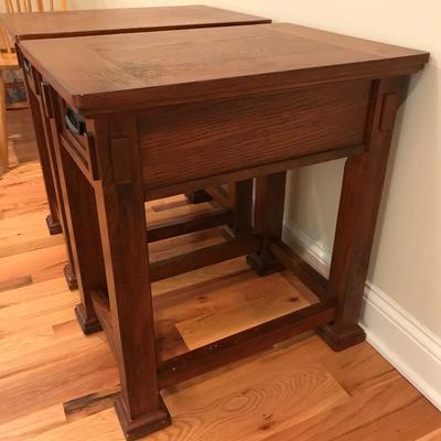 Lot 209 - Two Modern Arts & Crafts Style Side Tables 