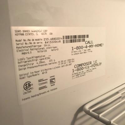 Lot 210 - Kenmore Refrigerator/Freezer 