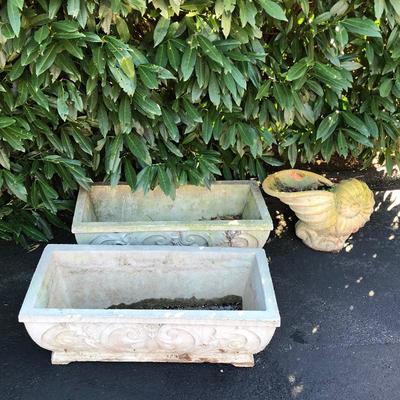 Lot 215- Three Concrete Planters
