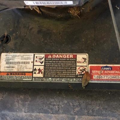 Lot 218- Troy-Bilt Lawn Mower & More