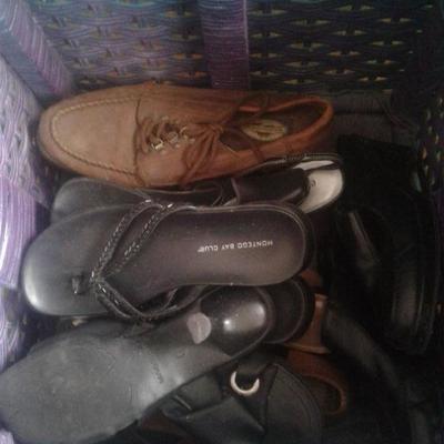 Basket with shoes