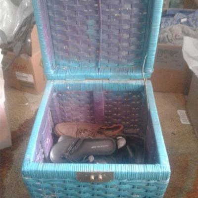 Basket with shoes