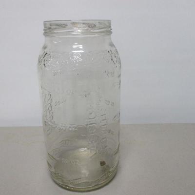 Lot 18 - Vlasic Farms Embossed Pickle Jar 60oz Glass Jar