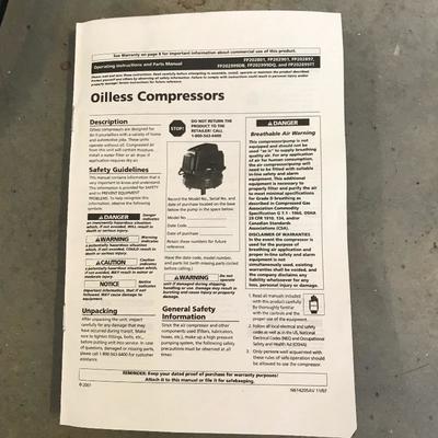 Lot 219 - Campbell Hausfeld Air Compressor, Lightly Used