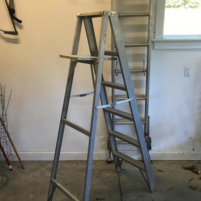 Lot 225 - Extension And Step Ladder