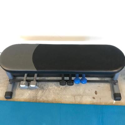 Lot 229 - Fitness Gear Bench, Weights and Mat