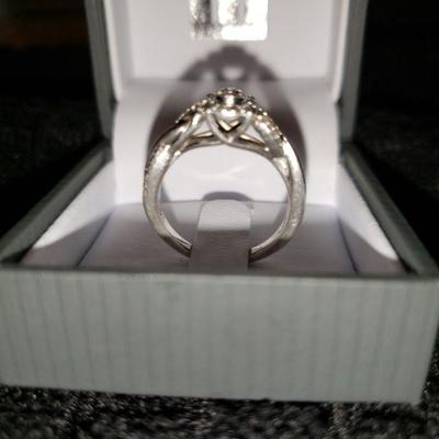 Sterling Silver/ Diamond Ring 