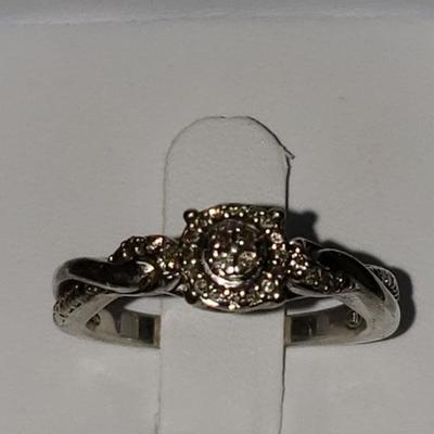 Sterling Silver/ Diamond Ring 