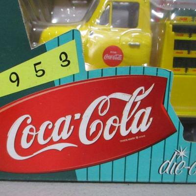 Lot 26 - 1995 Coca Cola Die Cast Toy Metal Bank NIB 1953 Coke Delivery Truck with Key