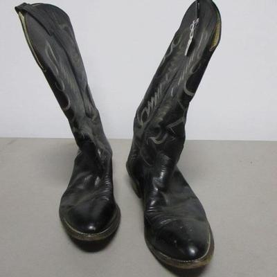 Lot 57 -  NOCONA Men's Black Leather Western Cowboy Boots Size 12