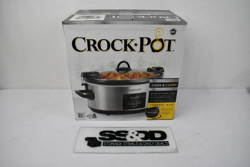7 Quart Programmable Crock Pot, Includes Thermal Bag Tested, Works