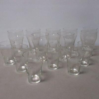 Lot 105 - Coke Cola Glasses - White Lettering