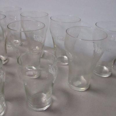 Lot 105 - Coke Cola Glasses - White Lettering