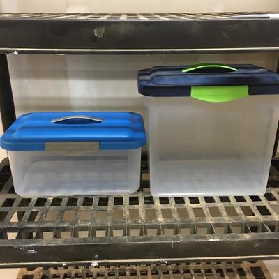 Lot 241 - Pair of Plastic Bookcases