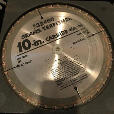 Lot 252 - 10â€ Carbide Tipped Saw Blades and More