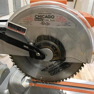 Lot 259 -  Chicago Electric 12â€ Compound Slide Miter Saw and Cart 