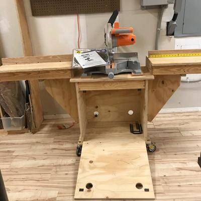 Lot 259 -  Chicago Electric 12â€ Compound Slide Miter Saw and Cart 