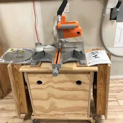 Lot 259 -  Chicago Electric 12â€ Compound Slide Miter Saw and Cart 