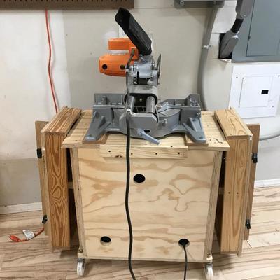 Lot 259 -  Chicago Electric 12â€ Compound Slide Miter Saw and Cart 