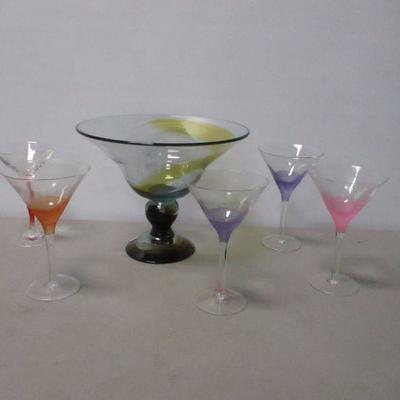 Lot 177 - Cocktail Glasses & Candy Dish