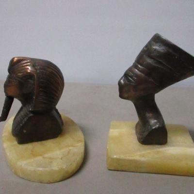 Lot 178 - Egyptian Metal Figures Statuew