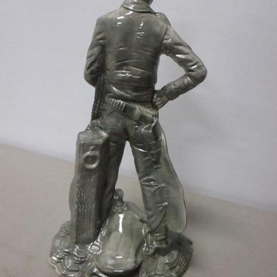 Lot 184 - Gray Cowboy Statue 