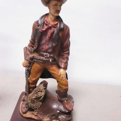 Lot 186 - Cowgirl & Cowboy Statues