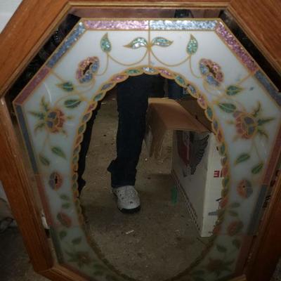 Antique floral Mirror 