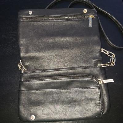 Black Zippered Crossbody Bag
