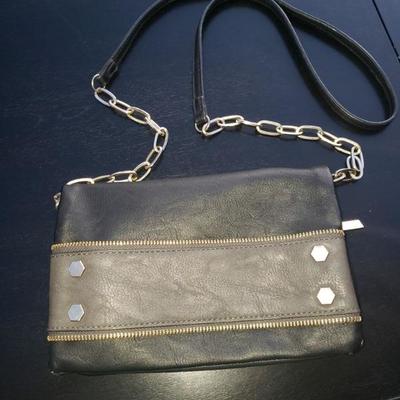 Black Zippered Crossbody Bag