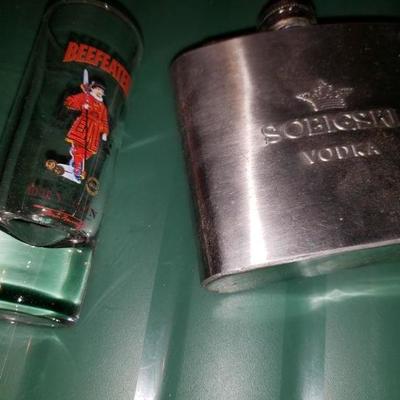 Flask and shot glass