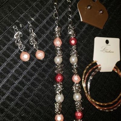 New Pink Jewelry Lot