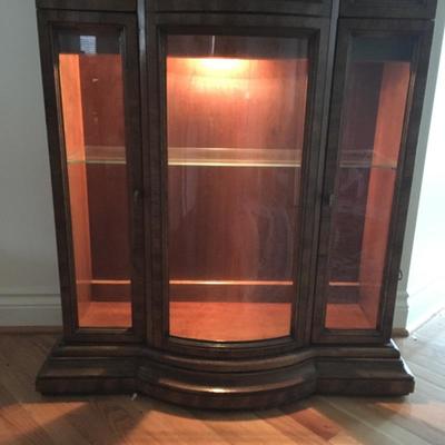 Lot 3 - Curved Glass Curio Cabinet 