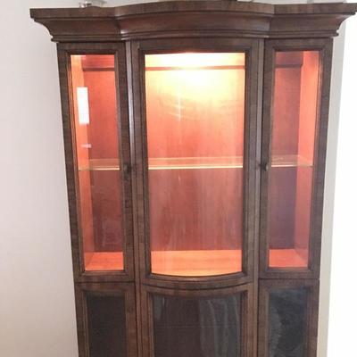 Lot 3 - Curved Glass Curio Cabinet 