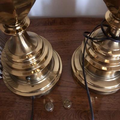 Lot 15- 2 Brass Lamps
