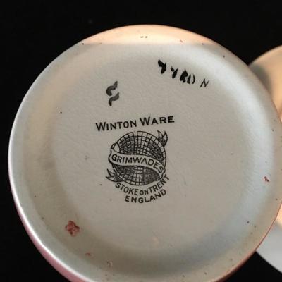  Lot 23 - Winton Ware Sugar Bowl & More
