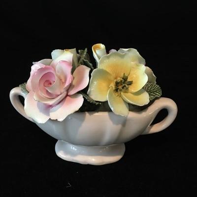 Lot 24 - Bone China Flowers and Bell