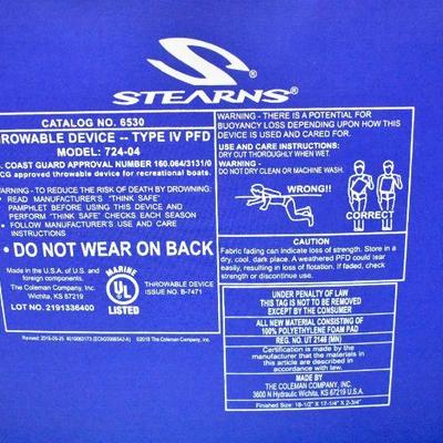 Pair of Stearns Boat Cushions, Blue - New