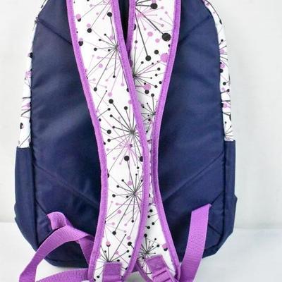 Eastsport Backpack: Purple/White/Orchid/Black/Gray Starbursts - New