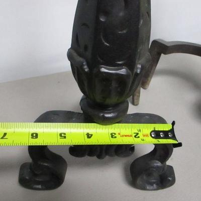 Lot 214 - Black Ball Andirons 
