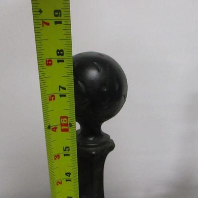Lot 214 - Black Ball Andirons 